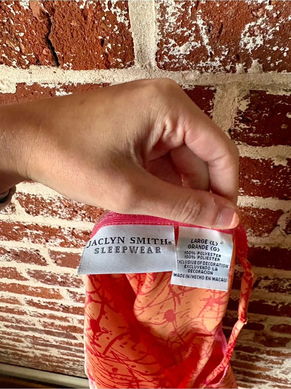 Y2K Jaclyn Smith Peach/Pink Slip Dress
